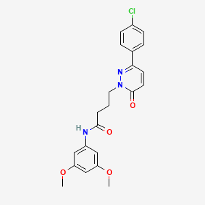 molecular formula C22H22ClN3O4 B2628774 4-(3-(4-氯苯基)-6-氧代哒嗪-1(6H)-基)-N-(3,5-二甲氧基苯基)丁酰胺 CAS No. 946215-25-4