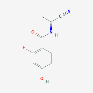 B2628781 N-[(1S)-1-cyanoethyl]-2-fluoro-4-hydroxybenzamide CAS No. 2093465-80-4