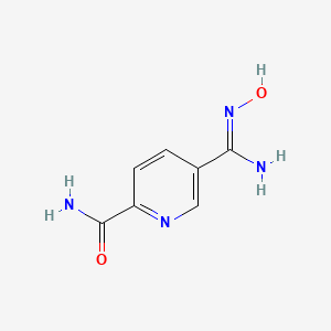 molecular formula C7H8N4O2 B2628785 5-(N'-羟基氨基甲酰基)吡啶-2-甲酰胺 CAS No. 1344826-56-7