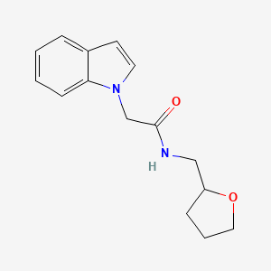 molecular formula C15H18N2O2 B2628798 2-吲哚-1-基-N-(氧杂环己烷-2-基甲基)乙酰胺 CAS No. 732261-21-1