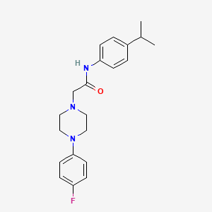 molecular formula C21H26FN3O B2628802 2-[4-(4-氟苯基)哌嗪-1-基]-N-[4-(丙烷-2-基)苯基]乙酰胺 CAS No. 329058-95-9
