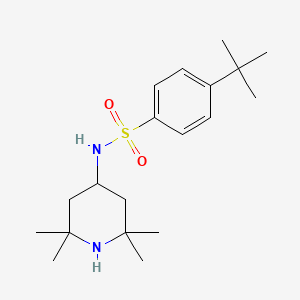 molecular formula C19H32N2O2S B2628807 4-叔丁基-N-(2,2,6,6-四甲基-哌啶-4-基)-苯磺酰胺 CAS No. 321713-87-5