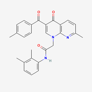 N-(2,3-dimethylphenyl)-2-[7-methyl-3-(4-methylbenzoyl)-4-oxo-1,4-dihydro-1,8-naphthyridin-1-yl]acetamide