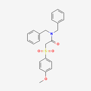 molecular formula C23H23NO4S B2628818 N,N-dibenzyl-2-((4-methoxyphenyl)sulfonyl)acetamide CAS No. 941951-85-5
