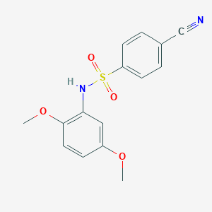 molecular formula C15H14N2O4S B262882 4-cyano-N-(2,5-dimethoxyphenyl)benzenesulfonamide 