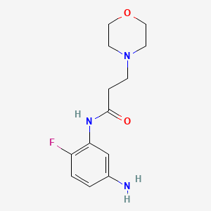 molecular formula C13H18FN3O2 B2628829 N-(5-氨基-2-氟苯基)-3-(吗啉-4-基)丙酰胺 CAS No. 937617-79-3