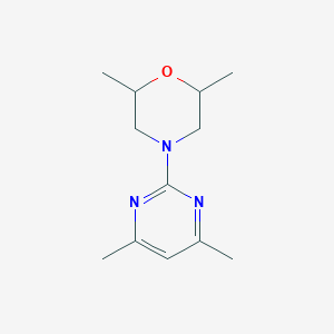 molecular formula C12H19N3O B2628831 4-(4,6-二甲基嘧啶-2-基)-2,6-二甲基吗啉 CAS No. 1623454-17-0