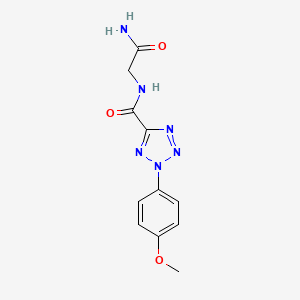 molecular formula C11H12N6O3 B2628847 N-(2-氨基-2-氧代乙基)-2-(4-甲氧基苯基)-2H-四唑-5-甲酰胺 CAS No. 1396878-57-1