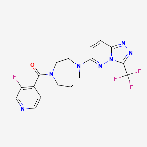 molecular formula C17H15F4N7O B2628848 1-(3-Fluoropyridine-4-carbonyl)-4-[3-(trifluoromethyl)-[1,2,4]triazolo[4,3-b]pyridazin-6-yl]-1,4-diazepane CAS No. 2380167-21-3