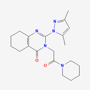 2-(3,5-dimethyl-1H-pyrazol-1-yl)-3-(2-oxo-2-piperidin-1-ylethyl)-5,6,7,8-tetrahydroquinazolin-4(3H)-one