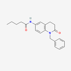 molecular formula C21H24N2O2 B2628857 N-(1-苄基-2-氧代-1,2,3,4-四氢喹啉-6-基)戊酰胺 CAS No. 955219-93-9