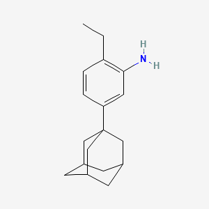 molecular formula C18H25N B2628858 [5-(1-金刚烷基)-2-乙基苯基]胺 CAS No. 696621-80-4