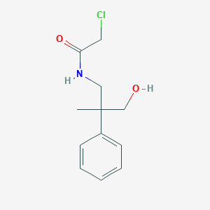 B2628867 2-Chloro-N-(3-hydroxy-2-methyl-2-phenylpropyl)acetamide CAS No. 2411285-81-7