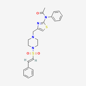 B2628869 N-phenyl-N-[4-[[4-[(E)-2-phenylethenyl]sulfonylpiperazin-1-yl]methyl]-1,3-thiazol-2-yl]acetamide CAS No. 925394-84-9