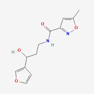molecular formula C12H14N2O4 B2628872 N-(3-(furan-3-yl)-3-hydroxypropyl)-5-methylisoxazole-3-carboxamide CAS No. 1428360-20-6