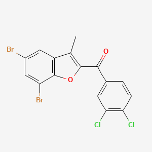 (5,7-Dibromo-3-methyl-1-benzofuran-2-yl)(3,4-dichlorophenyl)methanone