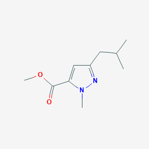 molecular formula C10H16N2O2 B2628888 methyl 1-methyl-3-(2-methylpropyl)-1H-pyrazole-5-carboxylate CAS No. 1435804-86-6