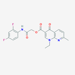 molecular formula C20H17F2N3O4 B2628890 [2-(2,4-二氟苯胺基)-2-氧代乙基] 1-乙基-7-甲基-4-氧代-1,8-萘啶-3-羧酸盐 CAS No. 502891-17-0
