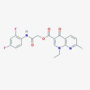 molecular formula C20H17F2N3O4 B2628890 [(2,4-difluorophenyl)carbamoyl]methyl 1-ethyl-7-methyl-4-oxo-1,4-dihydro-1,8-naphthyridine-3-carboxylate CAS No. 502891-17-0