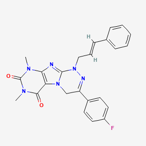 1-cinnamyl-3-(4-fluorophenyl)-7,9-dimethyl-7,9-dihydro-[1,2,4]triazino[3,4-f]purine-6,8(1H,4H)-dione