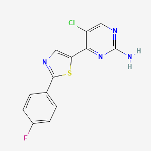 5-Chloro-4-[2-(4-fluorophenyl)-1,3-thiazol-5-yl]pyrimidin-2-amine
