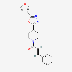 (E)-1-(4-(5-(furan-3-yl)-1,3,4-oxadiazol-2-yl)piperidin-1-yl)-3-phenylprop-2-en-1-one