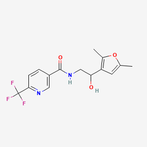 molecular formula C15H15F3N2O3 B2628912 N-(2-(2,5-二甲基呋喃-3-基)-2-羟乙基)-6-(三氟甲基)烟酰胺 CAS No. 2309215-11-8