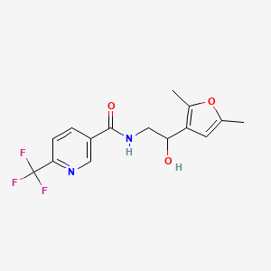 molecular formula C15H15F3N2O3 B2628912 N-[2-(2,5-dimethylfuran-3-yl)-2-hydroxyethyl]-6-(trifluoromethyl)pyridine-3-carboxamide CAS No. 2309215-11-8