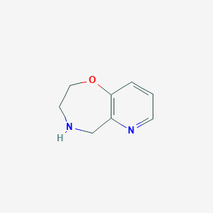 molecular formula C8H10N2O B2628918 2H,3H,4H,5H-pyrido[2,3-f][1,4]oxazepine CAS No. 1526186-14-0