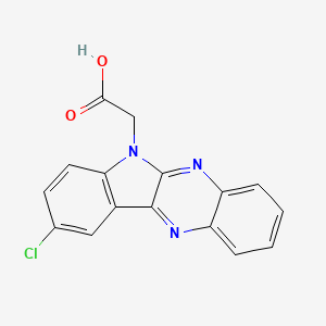 molecular formula C16H10ClN3O2 B2628919 2-(9-chloro-6H-indolo[2,3-b]quinoxalin-6-yl)acetic acid CAS No. 612041-37-9