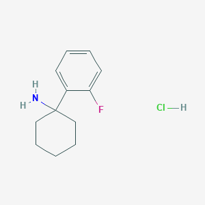 molecular formula C12H17ClFN B2628922 1-(2-Fluorophenyl)cyclohexan-1-amine;hydrochloride CAS No. 125802-16-6