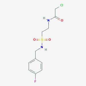 molecular formula C11H14ClFN2O3S B2628929 2-Chloro-N-[2-[(4-fluorophenyl)methylsulfamoyl]ethyl]acetamide CAS No. 2411201-23-3