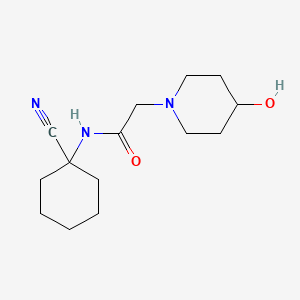molecular formula C14H23N3O2 B2628932 N-(1-cyanocyclohexyl)-2-(4-hydroxypiperidin-1-yl)acetamide CAS No. 1209590-77-1