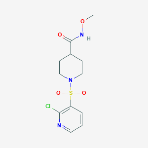 molecular formula C12H16ClN3O4S B2628933 1-[(2-chloropyridin-3-yl)sulfonyl]-N-methoxypiperidine-4-carboxamide CAS No. 1030711-89-7