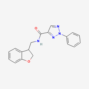 molecular formula C18H16N4O2 B2628934 N-[(2,3-dihydro-1-benzofuran-3-yl)methyl]-2-phenyl-2H-1,2,3-triazole-4-carboxamide CAS No. 2097892-98-1