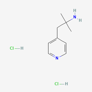 molecular formula C9H16Cl2N2 B2628950 盐酸2-甲基-1-(吡啶-4-基)丙烷-2-胺 CAS No. 2197055-08-4