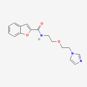 molecular formula C16H17N3O3 B2628951 N-(2-(2-(1H-imidazol-1-yl)ethoxy)ethyl)benzofuran-2-carboxamide CAS No. 2034390-60-6