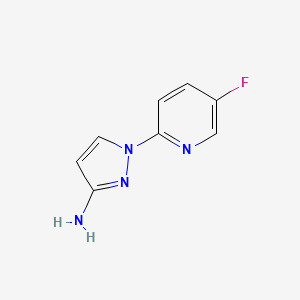 molecular formula C8H7FN4 B2628954 1-(5-fluoropyridin-2-yl)-1H-pyrazol-3-amine CAS No. 1249756-58-8