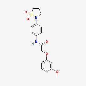 N-(4-(1,1-dioxidoisothiazolidin-2-yl)phenyl)-2-(3-methoxyphenoxy)acetamide