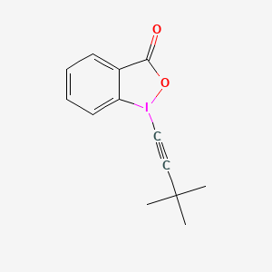 molecular formula C13H13IO2 B2628971 1-(3,3-Dimethylbut-1-ynyl)-1$l^{3},2-benziodoxol-3-one CAS No. 135226-09-4