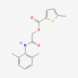 molecular formula C16H17NO3S B2628973 [(2,6-Dimethylphenyl)carbamoyl]methyl 5-methylthiophene-2-carboxylate CAS No. 380166-60-9