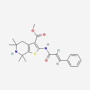 Methyl 2-cinnamamido-5,5,7,7-tetramethyl-4,5,6,7-tetrahydrothieno[2,3-c]pyridine-3-carboxylate