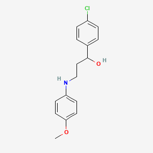 molecular formula C16H18ClNO2 B2628976 1-(4-Chlorophenyl)-3-(4-methoxyanilino)-1-propanol CAS No. 175783-80-9