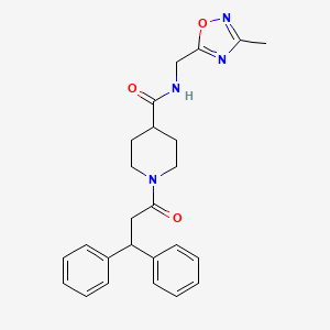 1-(3,3-diphenylpropanoyl)-N-((3-methyl-1,2,4-oxadiazol-5-yl)methyl)piperidine-4-carboxamide