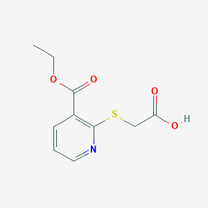 molecular formula C10H11NO4S B2628983 2-{[3-(Ethoxycarbonyl)pyridin-2-yl]sulfanyl}乙酸 CAS No. 697265-62-6