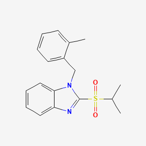 molecular formula C18H20N2O2S B2628985 2-(isopropylsulfonyl)-1-(2-methylbenzyl)-1H-benzo[d]imidazole CAS No. 886903-59-9