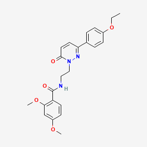 molecular formula C23H25N3O5 B2628988 N-(2-(3-(4-ethoxyphenyl)-6-oxopyridazin-1(6H)-yl)ethyl)-2,4-dimethoxybenzamide CAS No. 921579-16-0
