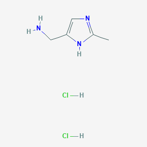 molecular formula C5H11Cl2N3 B2628991 (2-Methyl-1H-imidazol-5-yl)methanamine dihydrochloride CAS No. 19276-10-9