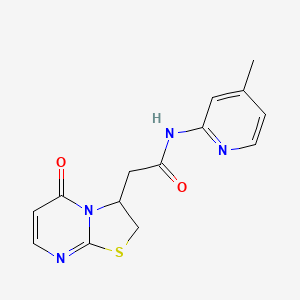 molecular formula C14H14N4O2S B2628996 N-(4-methylpyridin-2-yl)-2-(5-oxo-3,5-dihydro-2H-thiazolo[3,2-a]pyrimidin-3-yl)acetamide CAS No. 953012-17-4