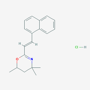 B026290 4H-1,3-Oxazine, 5,6-dihydro-2-(2-(1-naphthalenyl)ethenyl)-4,4,6-trimethyl-, hydrochloride, (E)- CAS No. 100098-83-7